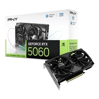PNY NVIDIA GeForce RTX 5060 OC 8GB GDDR7 Graphics Card, 3840 CUDA Cores, 2280 MHz Core Clock, Dual Fan, 3x DisplayPorts / 1x HDMI Port