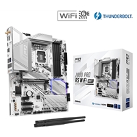 ASRock Z890 PRO RS WIFI WHITE Intel 1851 Socket Motherboard, ATX, 4x DDR5 Slots, 4x M.2 Sockets, Fitted I/O Shield, 2.5GbE LAN, Wi-Fi 6E, 1x DisplayPort / 1x HDMI Port