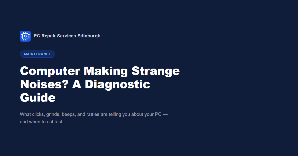 Computer Making Strange Noises? A Diagnostic Guide
