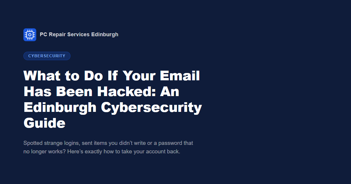 What to Do If Your Email Has Been Hacked: An Edinburgh Cybersecurity Guide