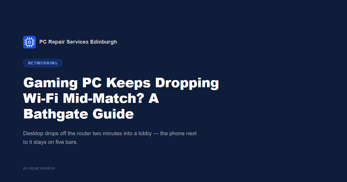 Gaming PC Keeps Dropping Wi-Fi Mid-Match? A Bathgate Guide