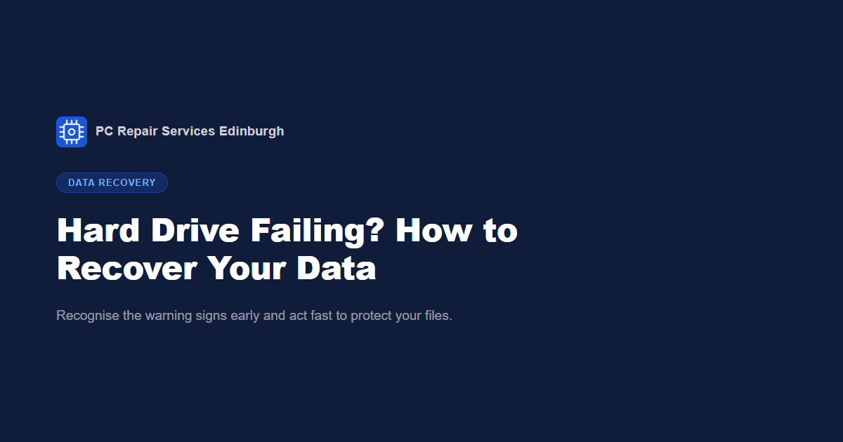 Hard Drive Failing? How to Recover Your Data