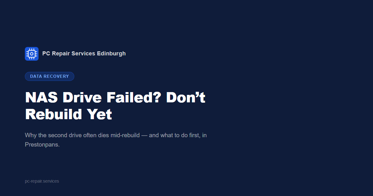 NAS Drive Failed? Don't Rebuild Yet — a Prestonpans Guide