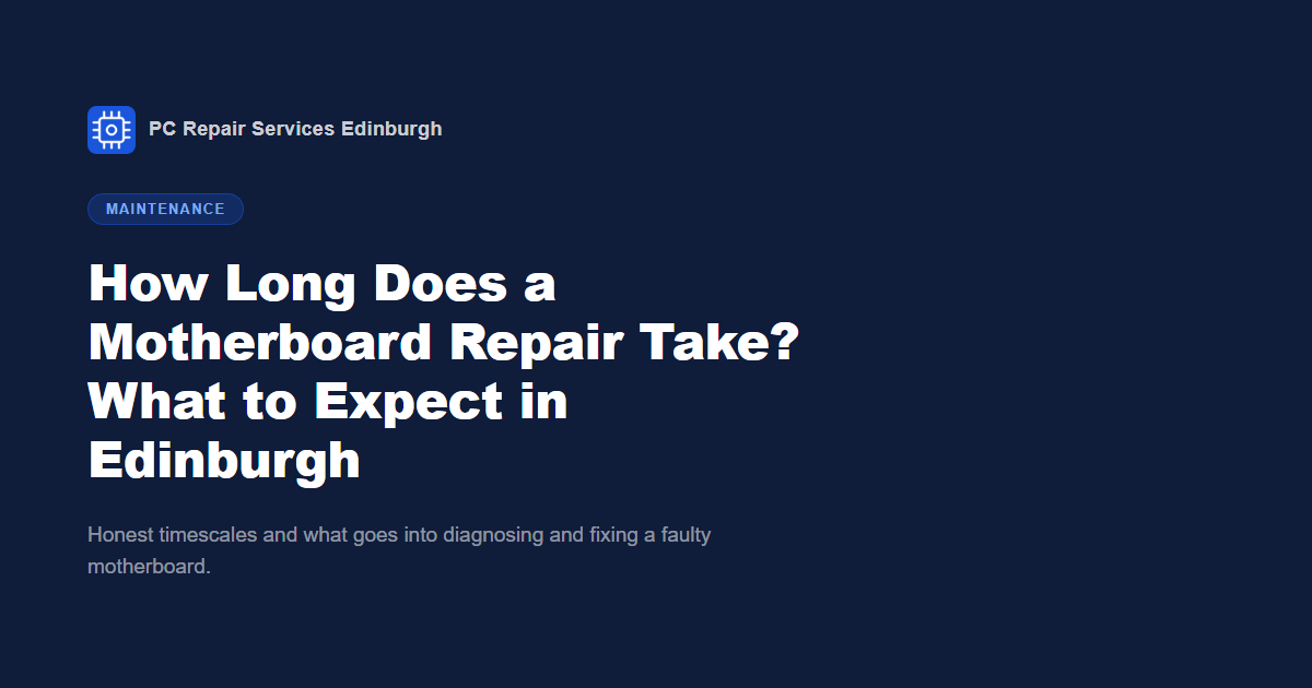 How Long Does a Motherboard Repair Take? What to Expect