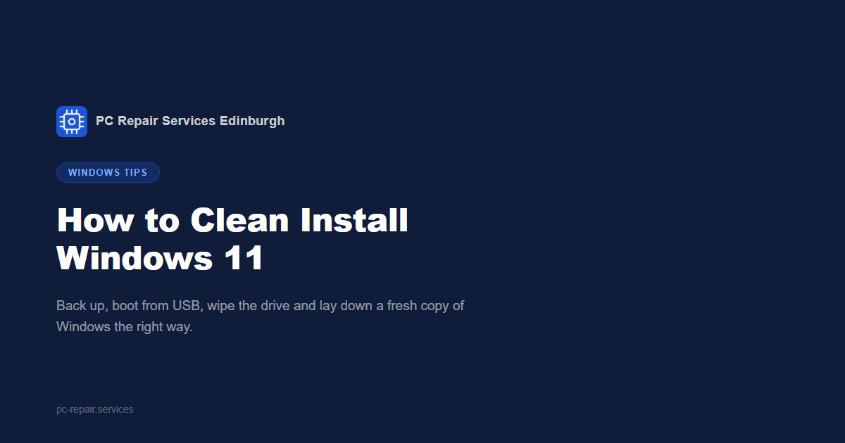 How to Clean Install Windows 11