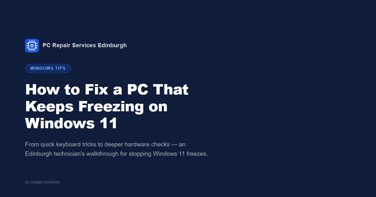 How to Fix a PC That Keeps Freezing on Windows 11