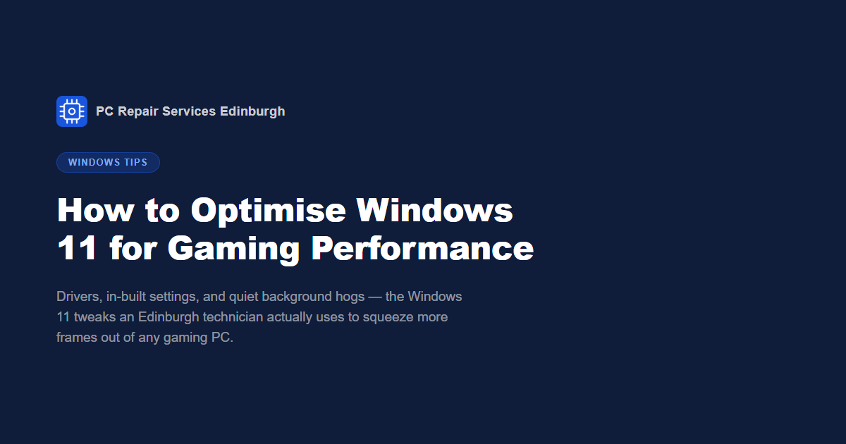 How to Optimise Windows 11 for Gaming Performance