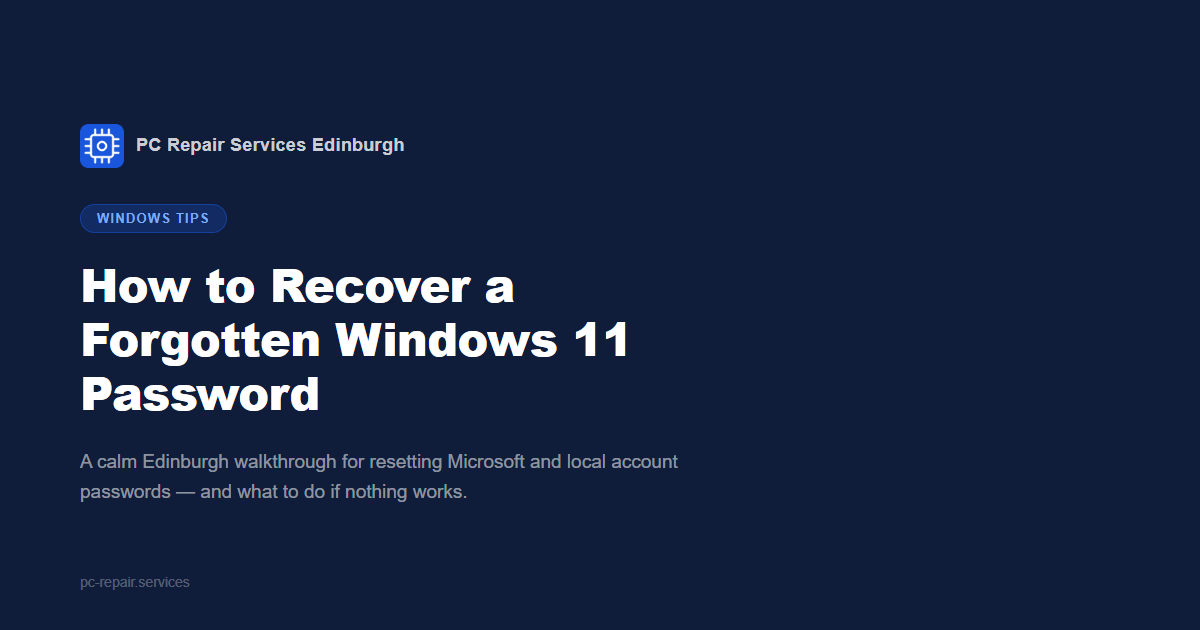 How to Recover a Forgotten Windows 11 Password