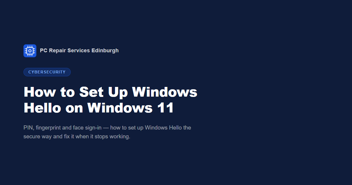 How to Set Up Windows Hello on Windows 11