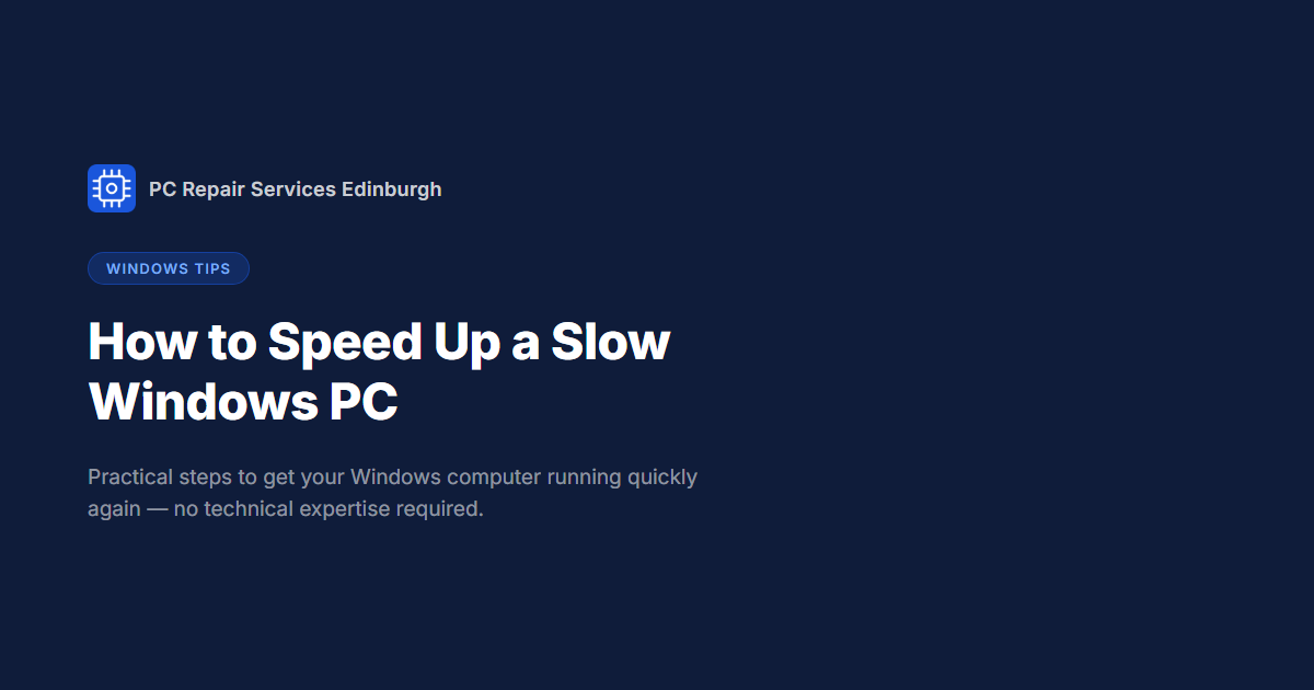 How to Speed Up a Slow Windows PC