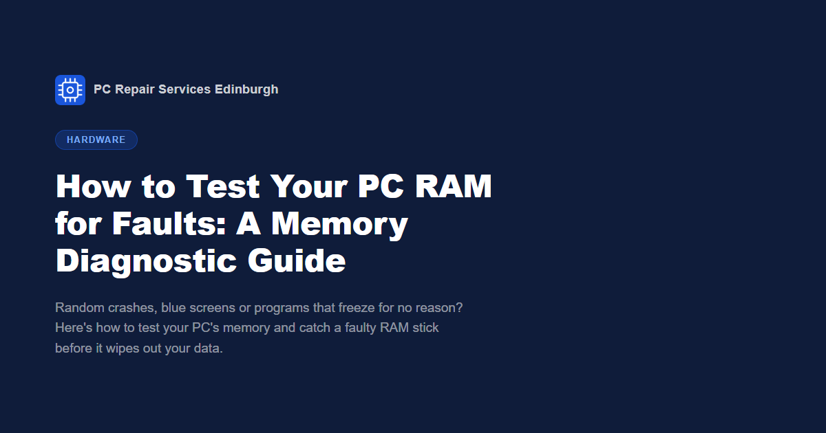 How to Test Your PC RAM for Faults: A Memory Diagnostic Guide