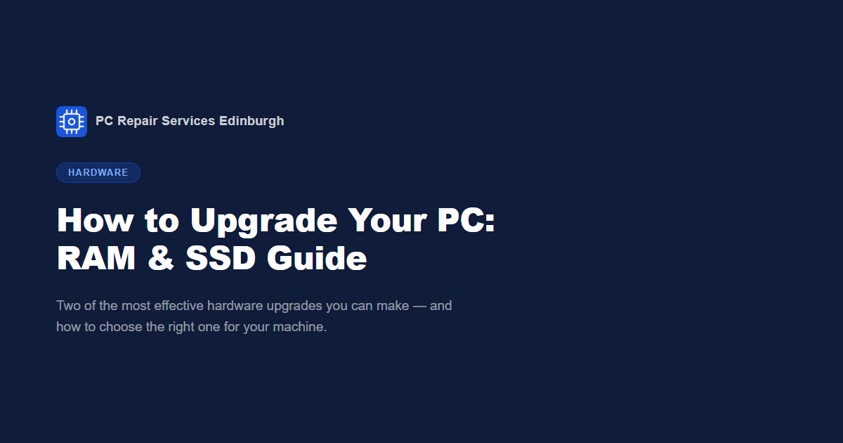How to Upgrade Your PC: RAM & SSD Guide