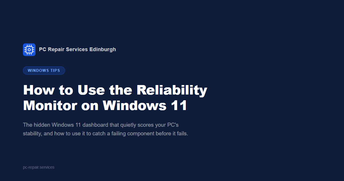 How to Use the Reliability Monitor on Windows 11
