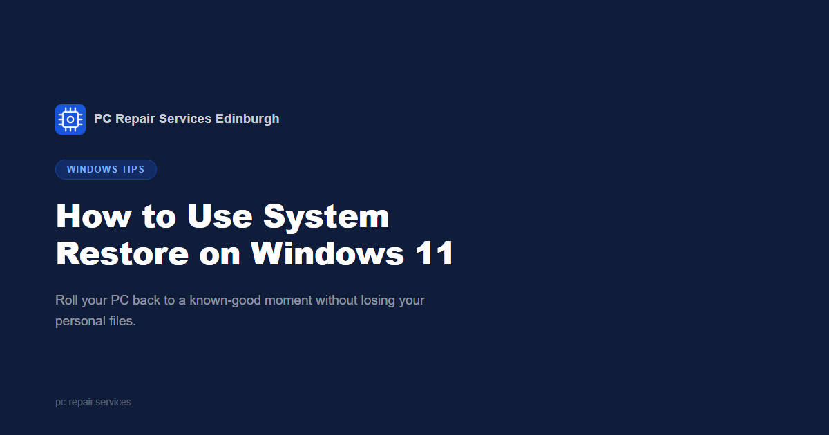 How to Use System Restore on Windows 11