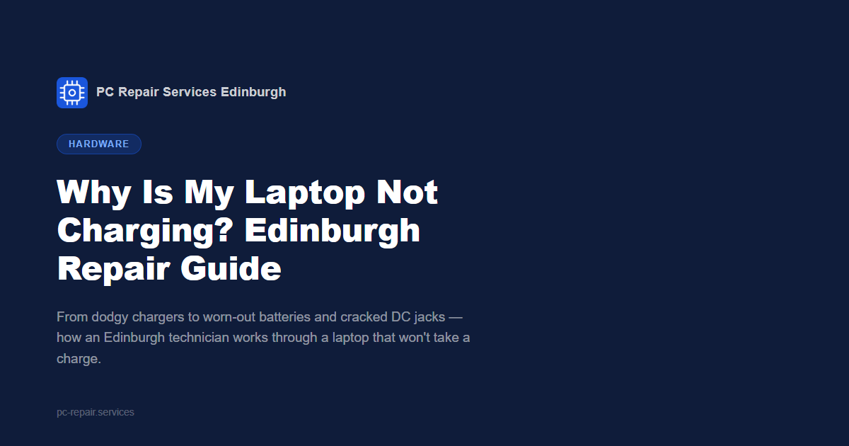 Why Is My Laptop Not Charging? Edinburgh Repair Guide