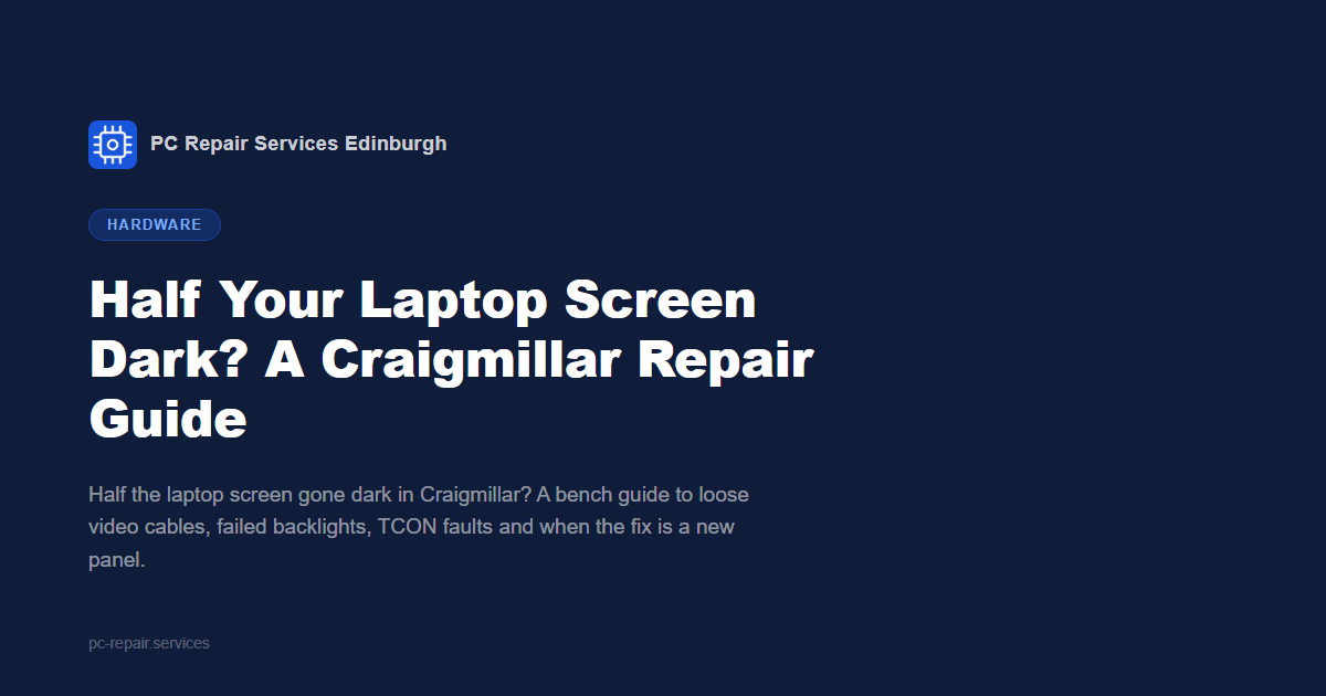 Half your laptop screen dark? A Craigmillar repair guide from PC Repair Services