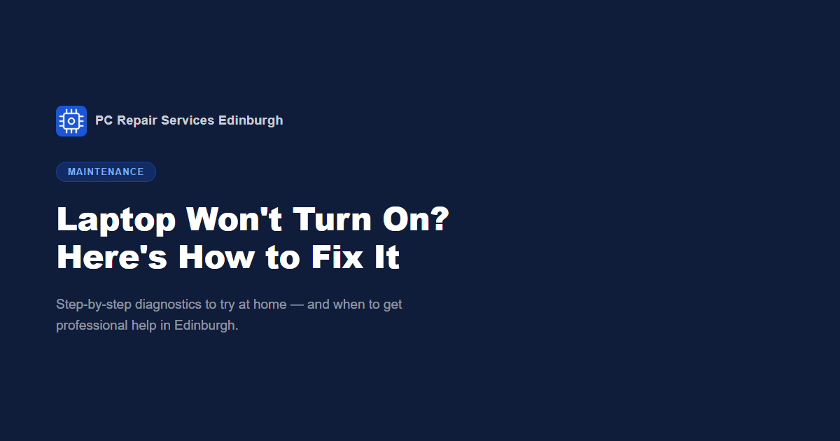 Laptop Won't Turn On? Here's How to Fix It