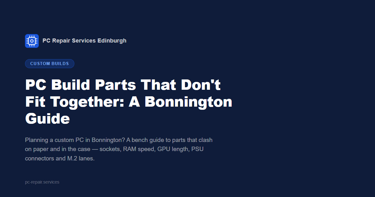 PC build parts that don&rsquo;t fit together, a Bonnington guide from PC Repair Services