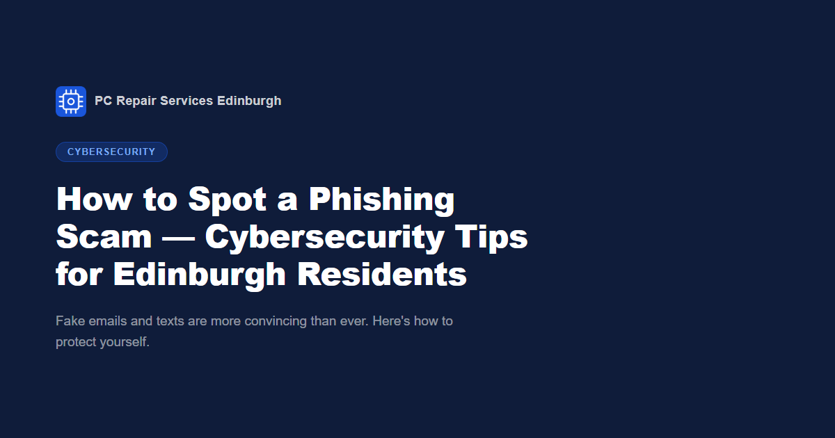 How to Spot a Phishing Scam — Cybersecurity Tips for Edinburgh Residents