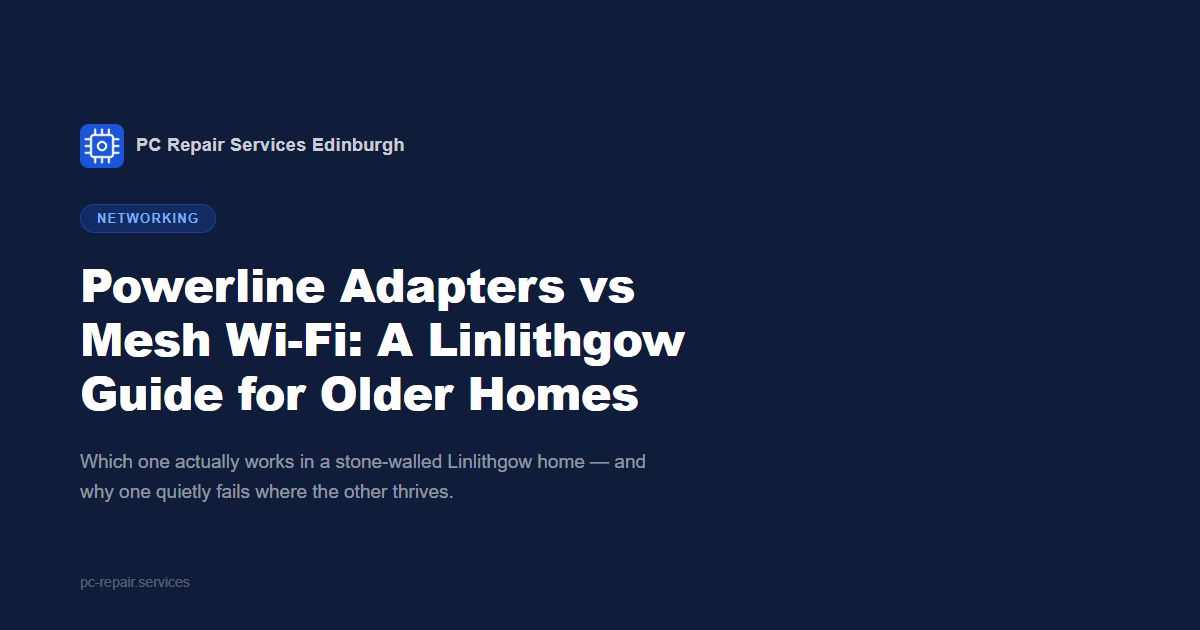 Powerline Adapters vs Mesh Wi-Fi: A Linlithgow Guide for Older Homes