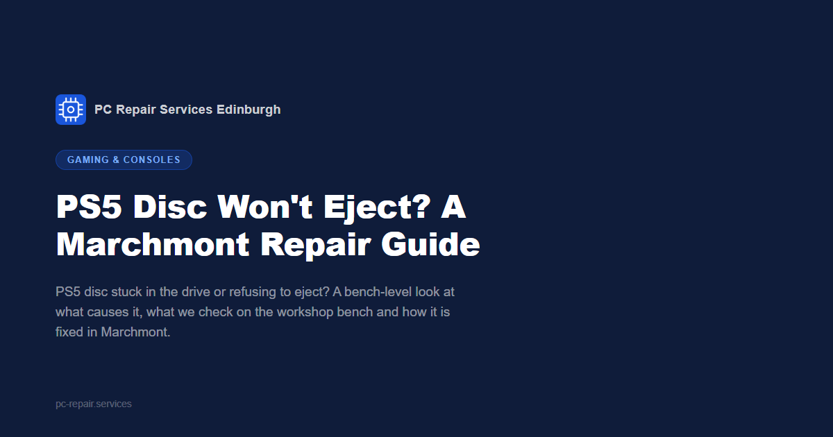 PS5 disc won't eject: a Marchmont repair guide from PC Repair Services