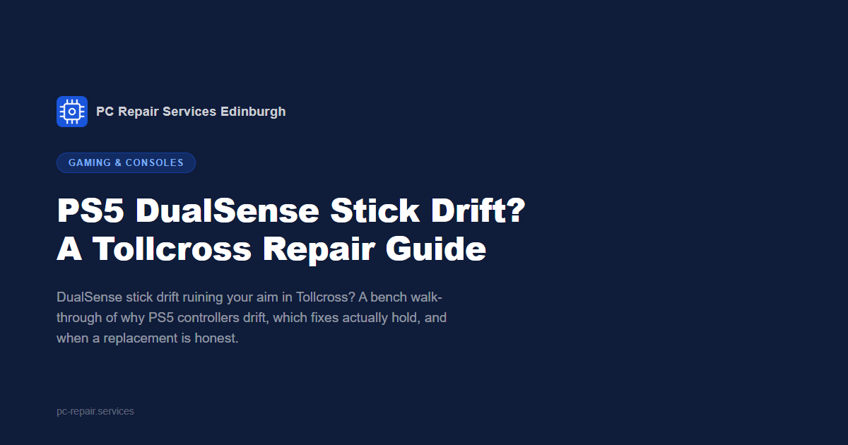 PS5 DualSense stick drift repair guide for Tollcross from PC Repair Services