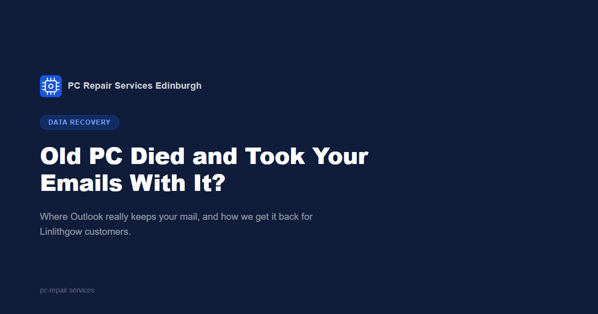 Old PC Died and Took Your Emails With It? A Linlithgow email recovery guide from PC Repair Services Edinburgh