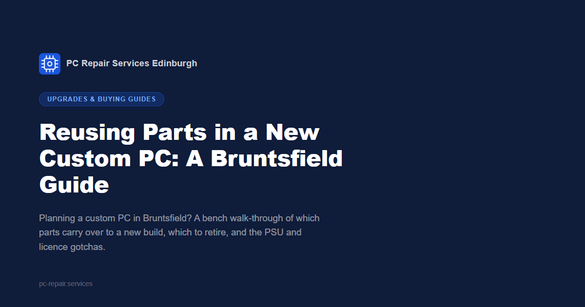 Reusing parts in a new custom PC: a Bruntsfield guide from PC Repair Services
