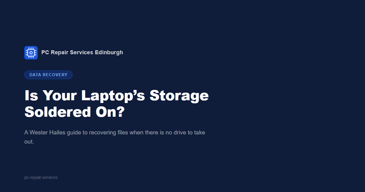 Soldered laptop storage and data recovery &mdash; a Wester Hailes guide