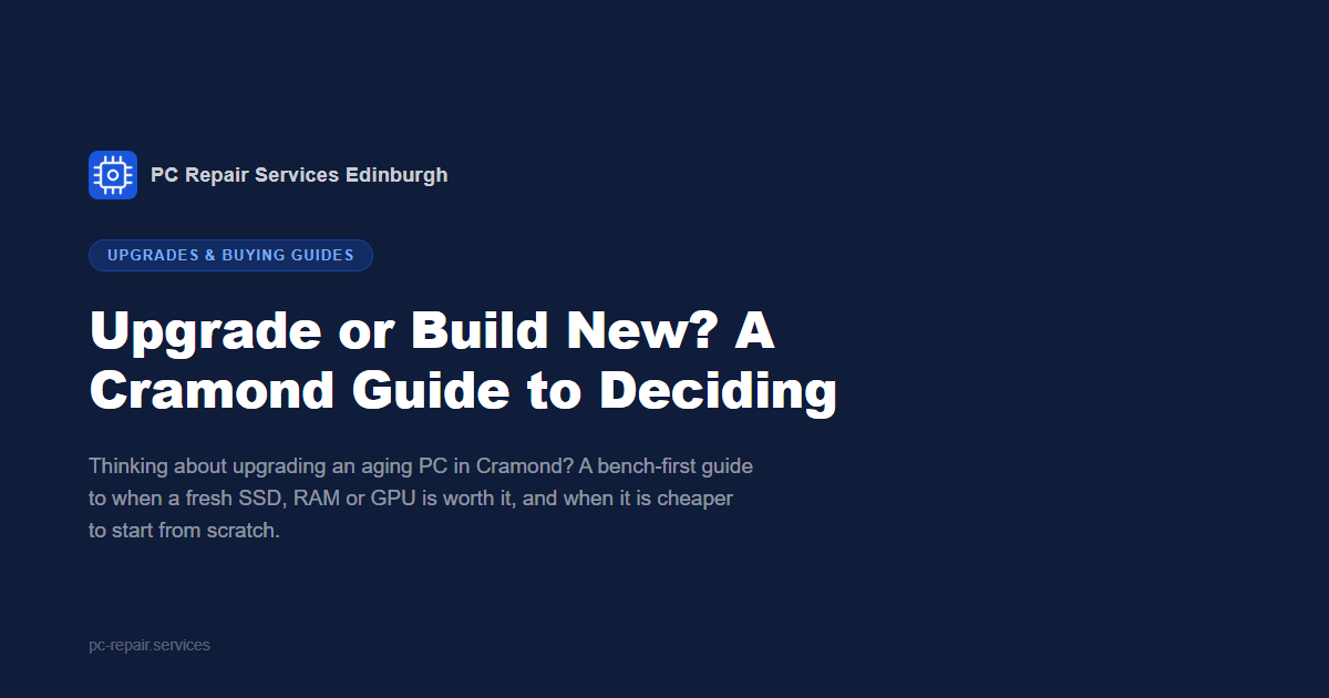 Upgrade or build new? A Cramond PC buyer's guide from PC Repair Services