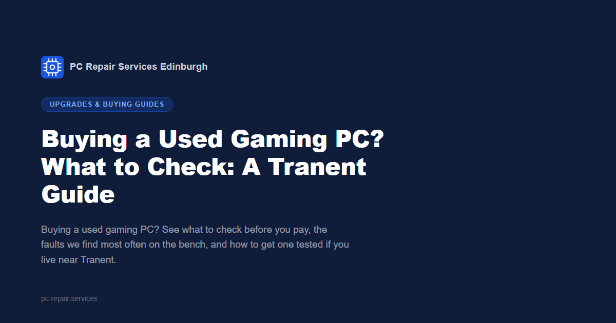Buying a Used Gaming PC, What to Check: a Tranent buying guide from PC Repair Services