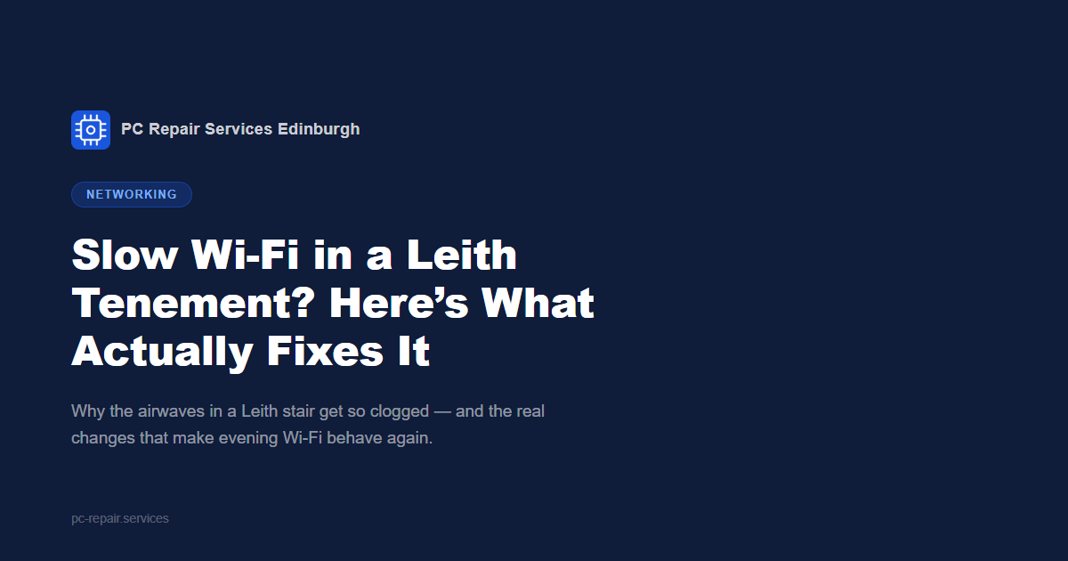 Slow Wi-Fi in a Leith Tenement — Why It Happens and What Fixes It