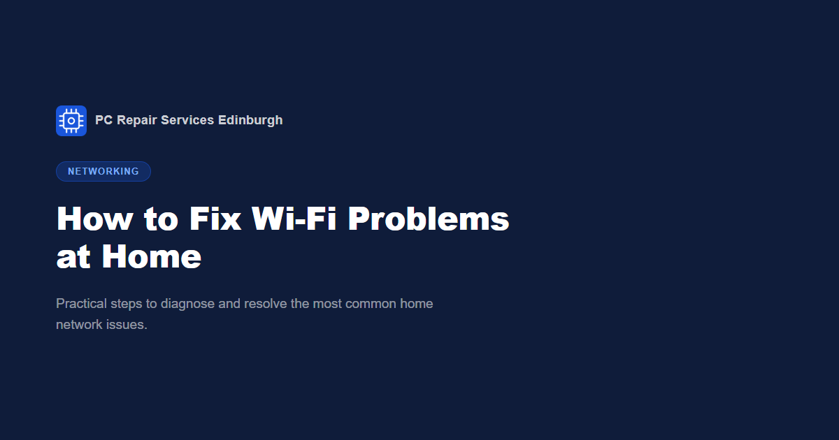 How to Fix Wi-Fi Problems at Home
